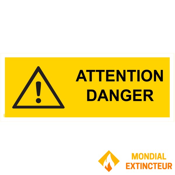 Panneau "Attention danger" - PVC 200x80 cm