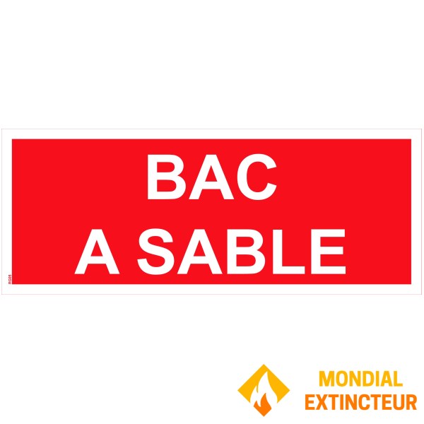 Panneau "Bac à sable" PVC - 200x80 mm