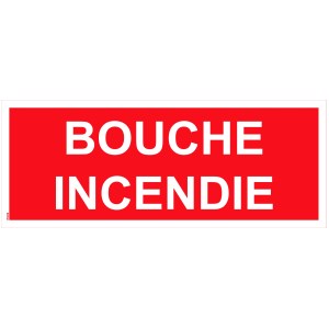 Panneau "Bouche incendie" PVC - 200x80 mm