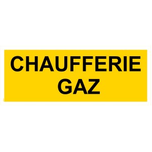 Panneau "Chaufferie gaz" - PVC 200x80 mm