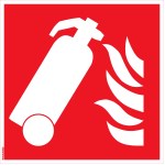 Panneau EXTINCTEUR SUR ROUES - PVC - 30X30 cm