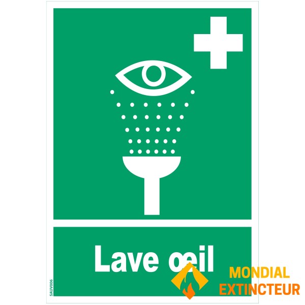 Panneau "Lave oeil" - PVC A4
