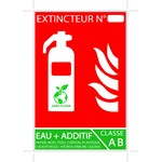 Panneau PVC Eau Pulvérisée Additif SANS FLUOR 10 x 15 cm - Classe AB