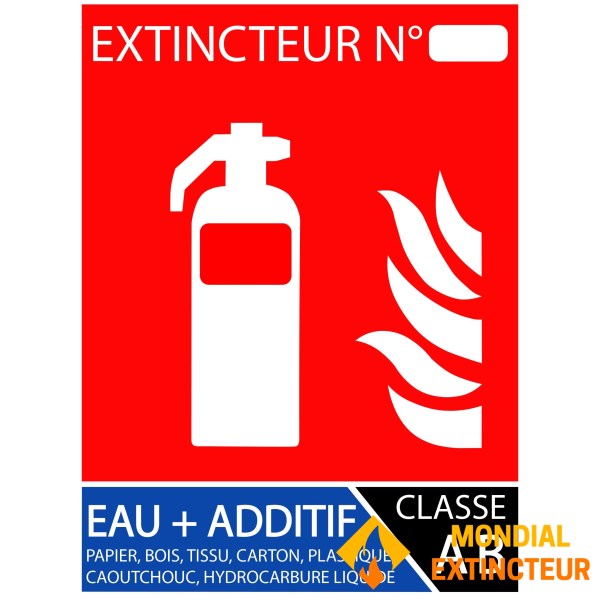 Panneau PVC eau pulvérisée additif 10 x 15 cm - Classe AB