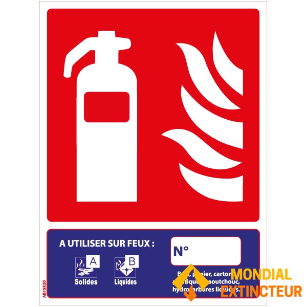 Panneau PVC eau pulvérisée additif 15 x 20 cm - Classe AB