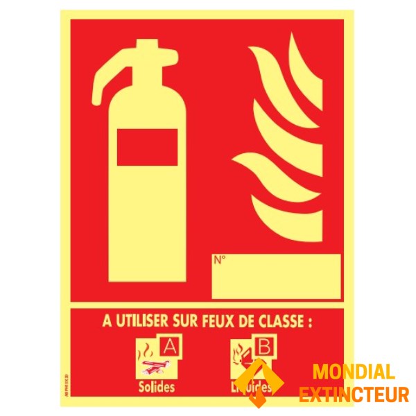 Panneau PVC eau pulvérisée additif 15 x 20 cm - Classe AB Photoluminescent