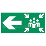 Panneau Point de rassemblement Gauche - L.300 x H.150 mm