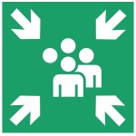 Panneau "Point de rassemblement" - PVC 200x200 mm