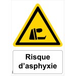 Panneau "Risque d’asphyxie" - PVC A4