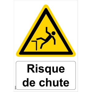 Panneau "Risque de chute" - PVC A4