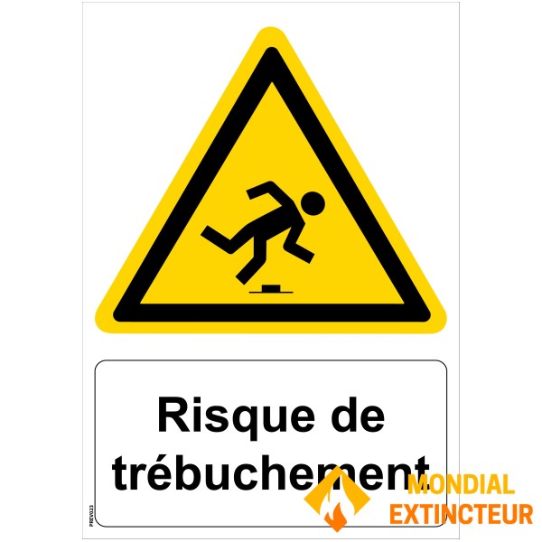 Panneau "Risque de trébuchement" - PVC A5