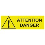 Panneau attention danger – L.300 x H.100 mm