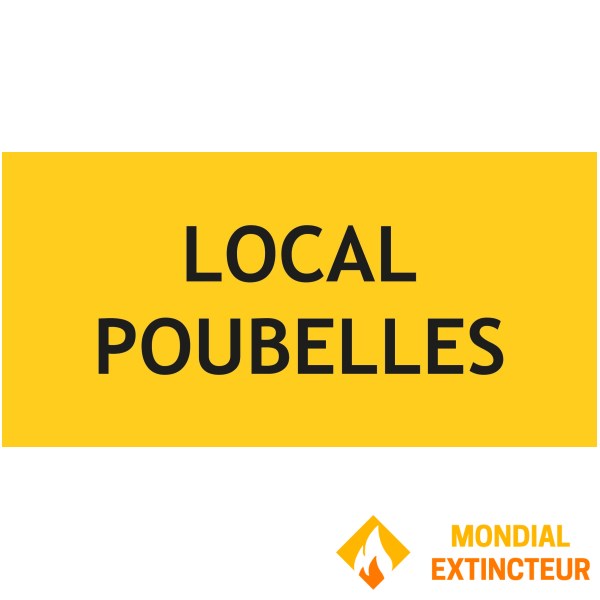 Panneau local poubelles – L.200 x H.100 mm