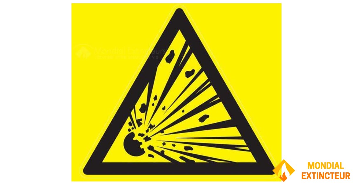 Panneau matières explosives - L.200 x H.200 mm