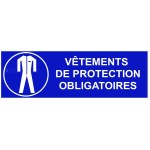 Panneau "vêtement protection obligatoire" - L.300 x H.100 mm