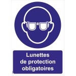 Panneaux "Lunettes de protection obligatoire" - PVC A4