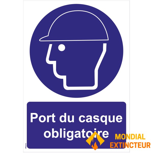 Panneaux "Port du casque obligatoire" - PVC A5