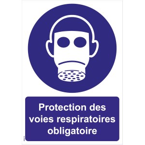 Panneaux "Protection des voies respiratoires obligatoire" - PVC A4