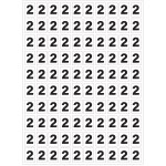 Planche de chiffres "2" adhésifs pour numéroter vos extincteurs