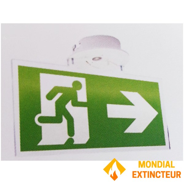 Porte sérigraphie "Spazio" Rond flèche bas - double face