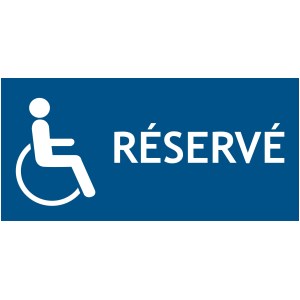 Réservé handicapé - PMR  – PVC - L.300 x H.150 mm