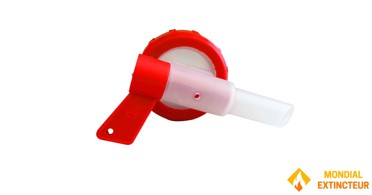 Robinet Doseur DIN45 - Pour Bidons 3-10L - Filetage 44mm - Blanc/rouge - Neuf
