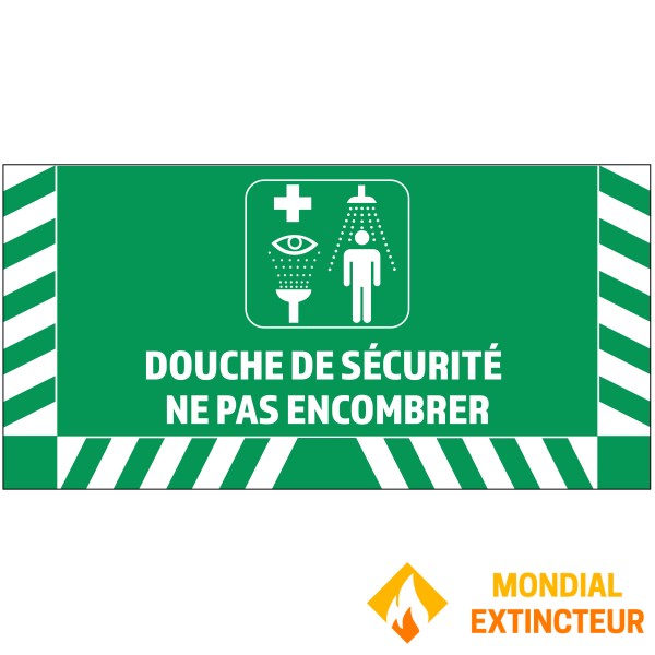Signalisation au sol Douche de Sécurité - L.800 x H.400 mm