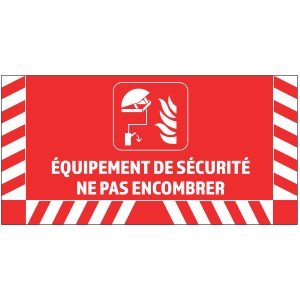 Signalisation au sol pour désenfumage - L.800 x H.400 mm