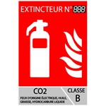 Sticker vinyle Co2 numérotation facile 10 x 15 cm - Classe B