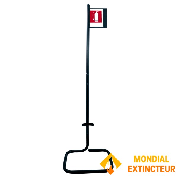 Support sol pour extincteur avec drapeau
