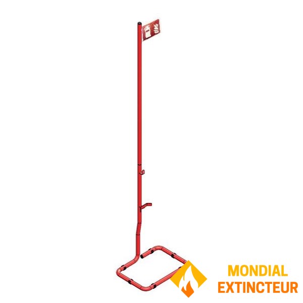 Support sol pour extincteur avec drapeau