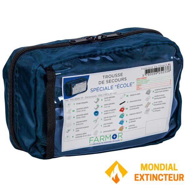 Trousse de secours pour école - Grand modèle - Tissus souple