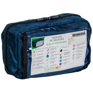 Trousse de secours 6/8 personnes -  Fermeture par zip