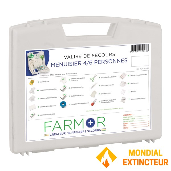 Valise de secours "Menuisier" 4/6 personnes