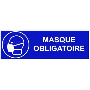 "Kötelező maszkjelzés" - szélesség 300 x magasság 100 mm