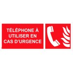 "Vészhelyzeti telefonjelzés" PVC - 200x80 mm