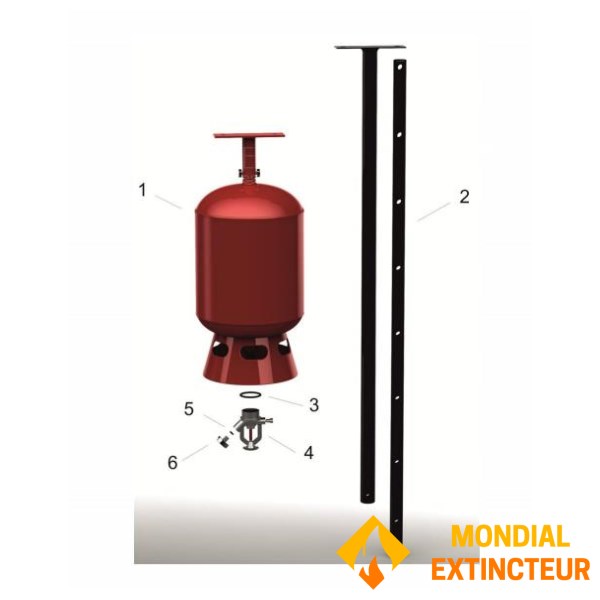 Alat pemadam pendulum "sprinkler" otomatis 6 Kg dengan bubuk