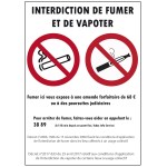 "Dilarang merokok dan" stiker "vaping" format A5