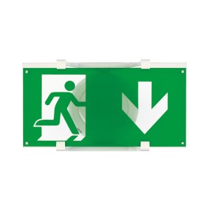 Kit pemasangan di dinding dengan tempat label "Spazio Luz"