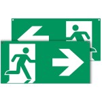 "PICTO FLÈCHE" panel PVC besar 600 X 300 mm - Dua sisi