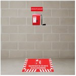 Papan nama lantai untuk ekstraksi asap - W.800 x H.400 mm