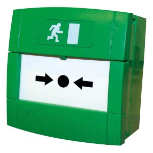 Pelepasan pintu manual berwarna hijau - TIDAK / NC