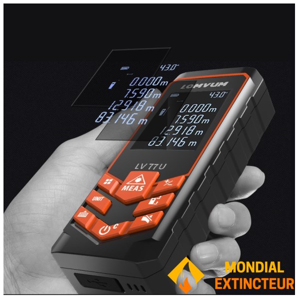 Pengukur jarak laser digital - 50 meter