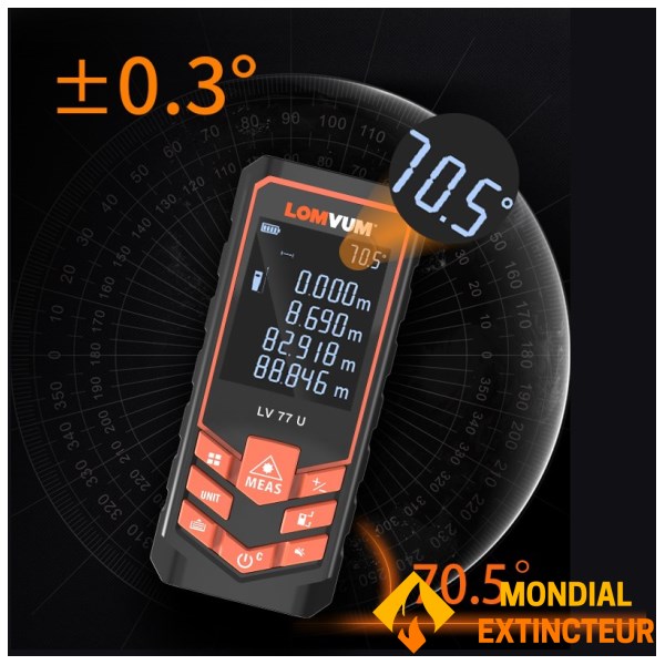 Pengukur jarak laser digital - 50 meter