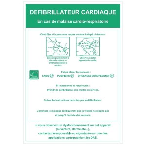 Petunjuk penggunaan defibrilator - format A4
