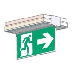 Pintu dengan cetakan layar yang dipasang di langit-langit dua sisi