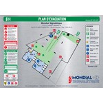Rencana evakuasi pada Dibond Alu-Brosse - format A3