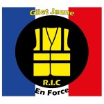 Adhésif "Gilet Jaune"  10 X 8,5 CM