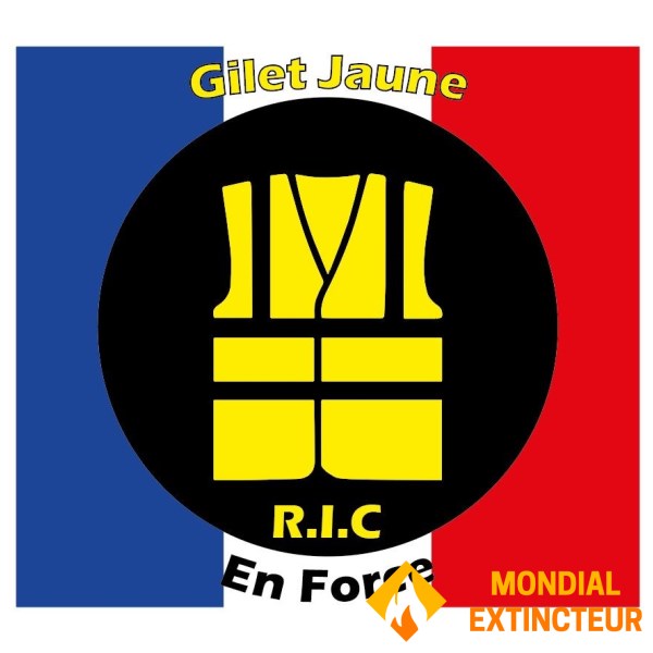 Adhésif "Gilet Jaune"  10 X 8,5 CM