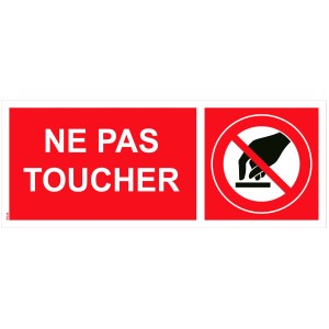 Tanda "Jangan Sentuh" PVC - 200x80 mm